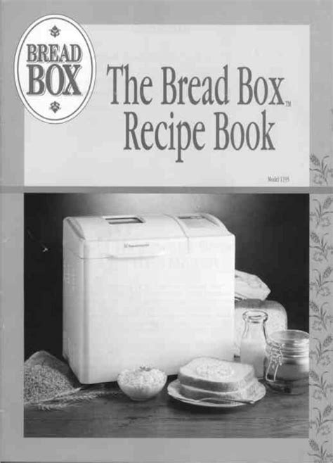toastmaster bread maker bread box users guide manualsonlinecom