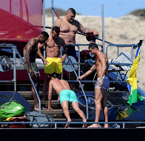 Cristiano Ronaldo With Friends On A Yacht In Ibiza Irish