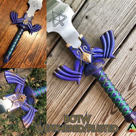 legend of zelda master sword full size metal replica breath etsy