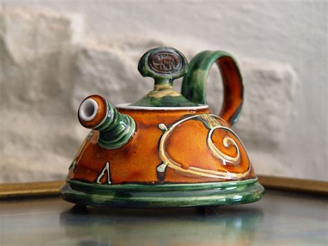 Ceramic Serving Teapot Small Pottery Tea Pot Kitchen Decoration Home