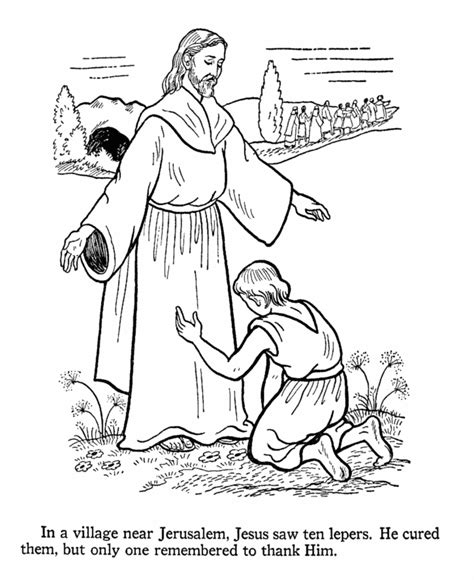 jesus heals   lepers coloring page sundayschoolist