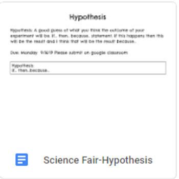 science project hypothesis  magical mentors teachers pay teachers