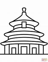 Colorear Bandera Beijing Templo Disegno Pechino Designlooter Geroglifici Getdrawings sketch template