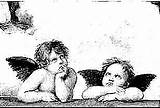 Cherubs Watching Italophile Putti Guardando Coloring Pages sketch template