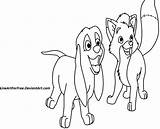 Coloring Fox Hound Pages Print Popular Library Clipart Coloringhome Cartoon sketch template