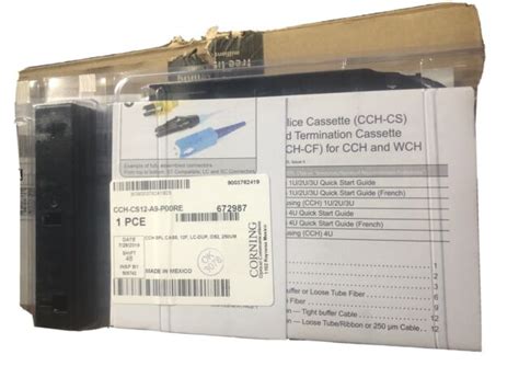 corning cch cs  pre cch splice cassette pigtailed  fiber lc duplex ebay