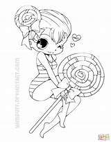 Coloring Chibi Pages Girl Girls Lollipop Supercoloring Source Visit Site Details sketch template