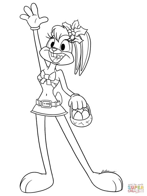 looney tunes lola bunny coloring page  printable coloring pages