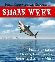 shark week educational resources  printables unit studies