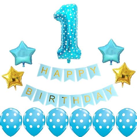 st happy birthday balloons foil number  balloons paper banner