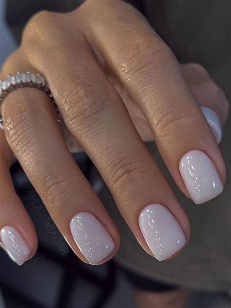 trendiest milky white nails   asap   gel nails pretty