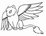 Cat Angel Coloring Pages Getdrawings Drawing sketch template