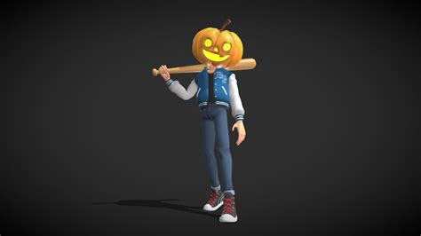 3d Halloween Character Billy The Pumpkin Download Free 3d Model By