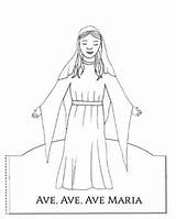 Crowning May Mary Mother Coloring Paste Activity God Cut Subject sketch template