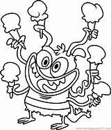 Bunsen Beast Icecream Coloringpages101 Game sketch template