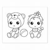 Twins Stamp sketch template