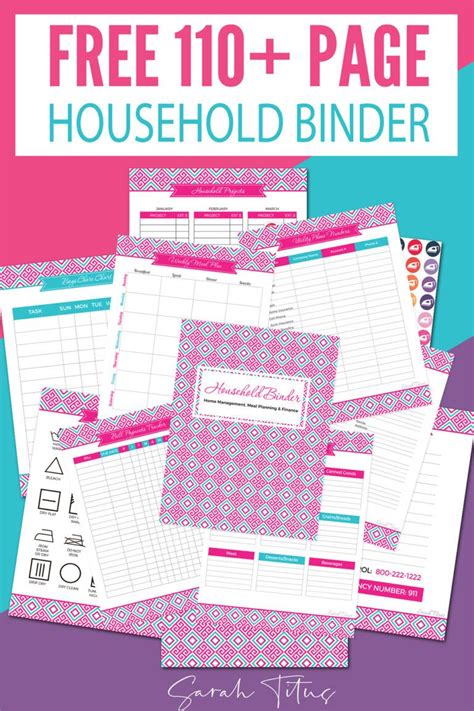 home binder printables web planning  build   home