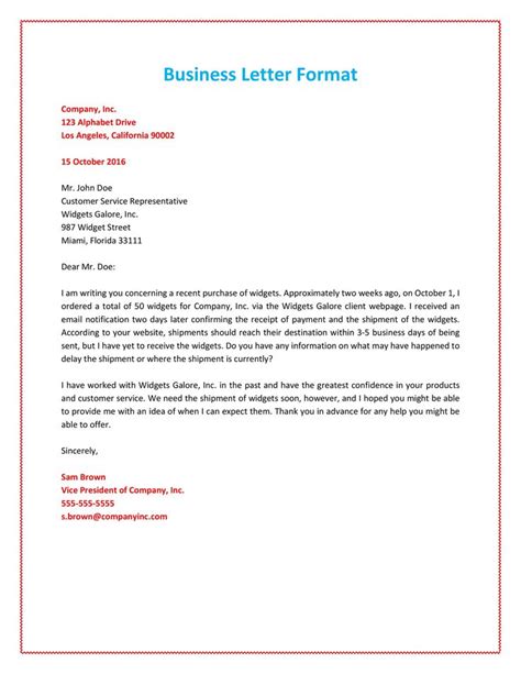 business letter format business letter business letter