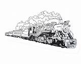 Train Locomotive sketch template