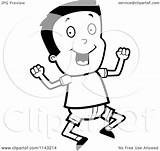 Excited Clipart Boy Coloring Cartoon Jumping Excitement Outlined Vector Thoman Cory Clipartpanda Royalty sketch template