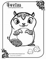 Coloring Cuties Pages Animals Pet Shop Fox Hamster Colouring Littlest Cute Hamsters Print Cutie Book Library sketch template