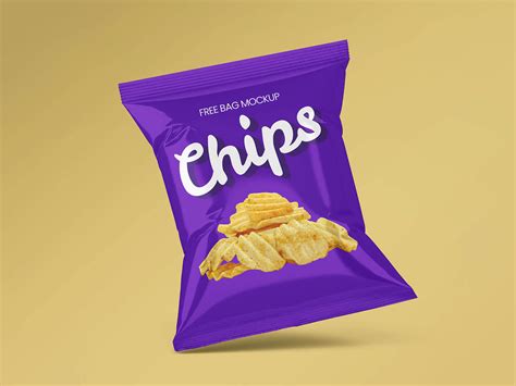 chips packet snack packaging mockup psd set good mockups