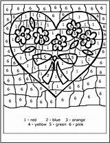 Number Color Heart Via Fun sketch template