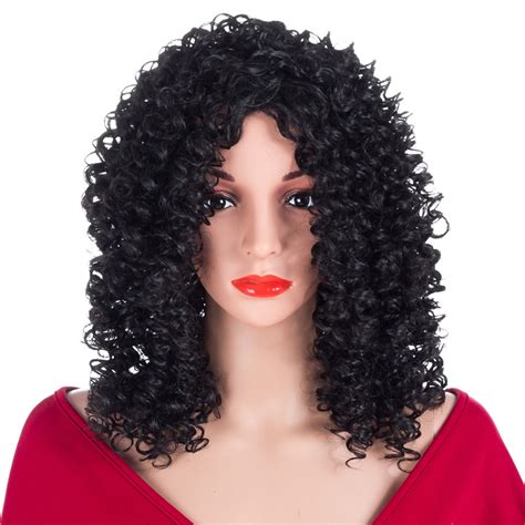 Elegant Muses Natural Afro Wig Kinky Long Curly Synthetic Cosplay Wigs