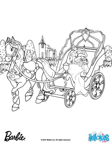 barbie horse coloring pages  large images
