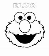 Coloring Elmo Easy Pages Sesame Street sketch template