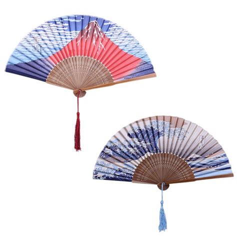 hand crafted folding fan silk bamboo fan japanese style decorative