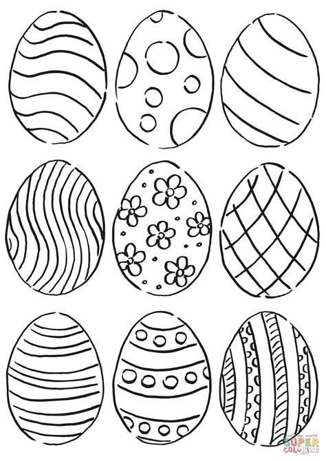 egg coloring sheet printable