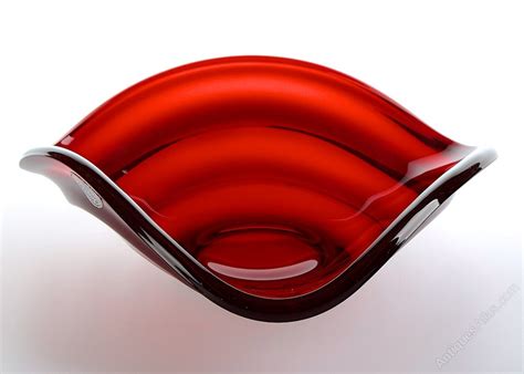 Antiques Atlas Elme Glasbruk Ruby Red Glass Bowl