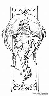 Coloring Pages Fairy Selina Adults Angel Fantasy Mermaid Fenech Nouveau Enchanted Designs Fairies Colouring Adult Color Amy Brown Printable Book sketch template