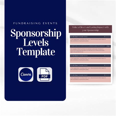 fundraising event sponsorship levels template sponsorship overview