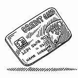 Card Credit Drawing Sketch Vector Illustrations Stock Eps Drawn Transparent Hand Background sketch template