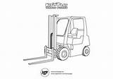 Coloring Pages Printable Roller Forklift sketch template