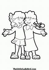 Amigas Freunde Freundschaft Amistad Mejores Malvorlagen Konabeun Niña sketch template