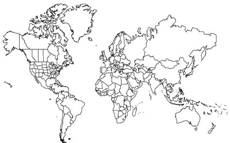 large blank world map  countries wwwimgkidcom  image kid