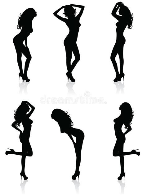 Naked Silhouettes Stock Vector Illustration Of Black 8982273