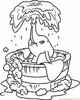 Dumbo Coloring Pages Bath Shower Taking Disney Baby Elephant Printable Takes Print Getdrawings Coloringpages101 Categories Kids Getcolorings Color Online sketch template