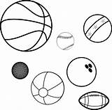Balls Coloring Clipart Book Sports Basketball Clip Game Baseball Ball Clker Large Drawing Pixabay Transparent Vector Cliparts Webstockreview sketch template