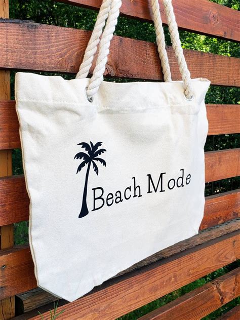 canvas beach bag tote bag beach mode etsy