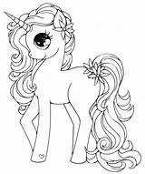 Unicorn Coloring Pages Printable Easy Simple Baby Pop sketch template