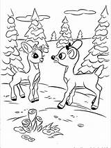 Reindeer Rudolph Nosed sketch template