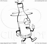 Bottle Wine Drunk Coloring Cartoon Clipart Vector Pages Cory Thoman Outlined Water Color Getcolorings Royalty Getdrawings Printable sketch template