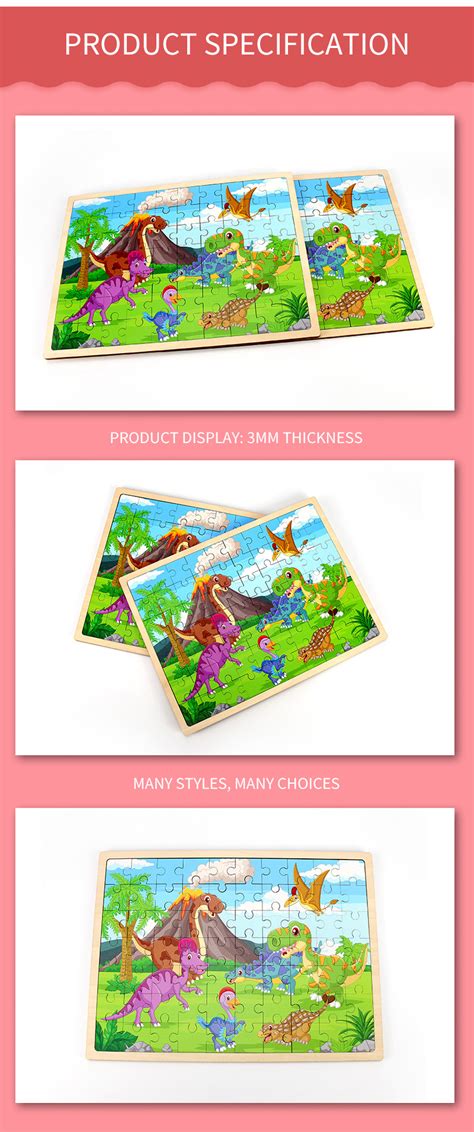 educational     pieces  personalized wooden puzzle board   cartoon animal