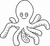 Octopus Clipart Outline Coloring Cliparts Library Book sketch template
