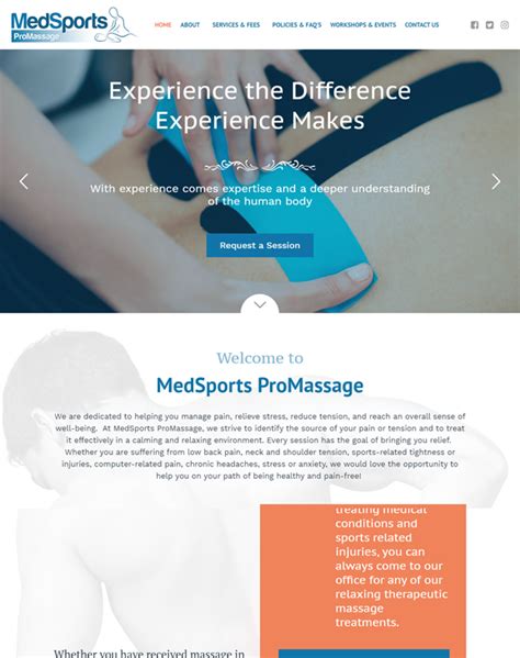 massage therapy website design massage therapy website