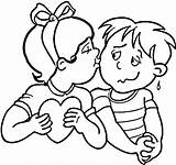 Kids Coloring Valentines Pages Valentine Cliparts Clipart Say Print sketch template
